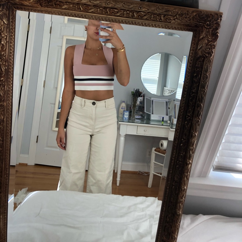 LF Striped Crop Tank Top